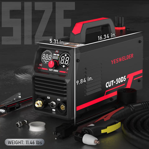 YESWELDER CUT-50DS digital display with real-time readouts