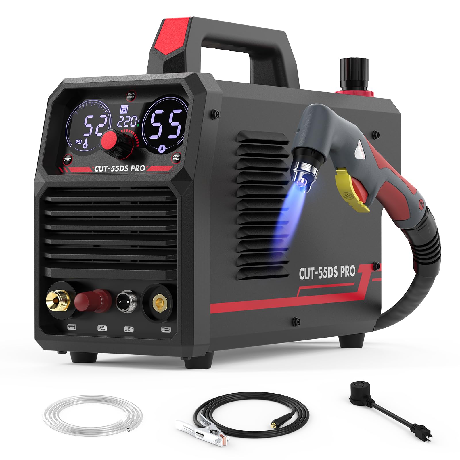 YESWELDER CUT-55DS PRO front view showing compact plasma cutter for easy setup