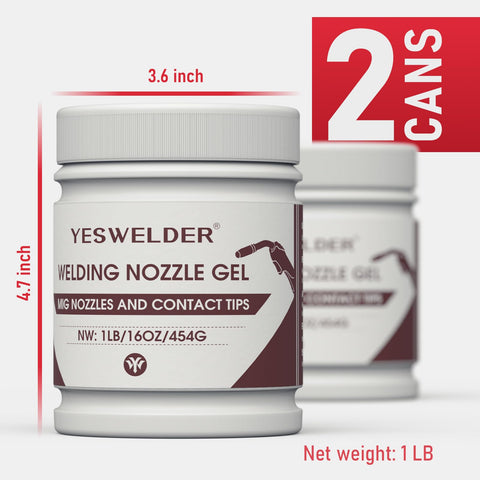 Action shot of dipping MIG tip with YESWELDER gel for anti-spatter film.