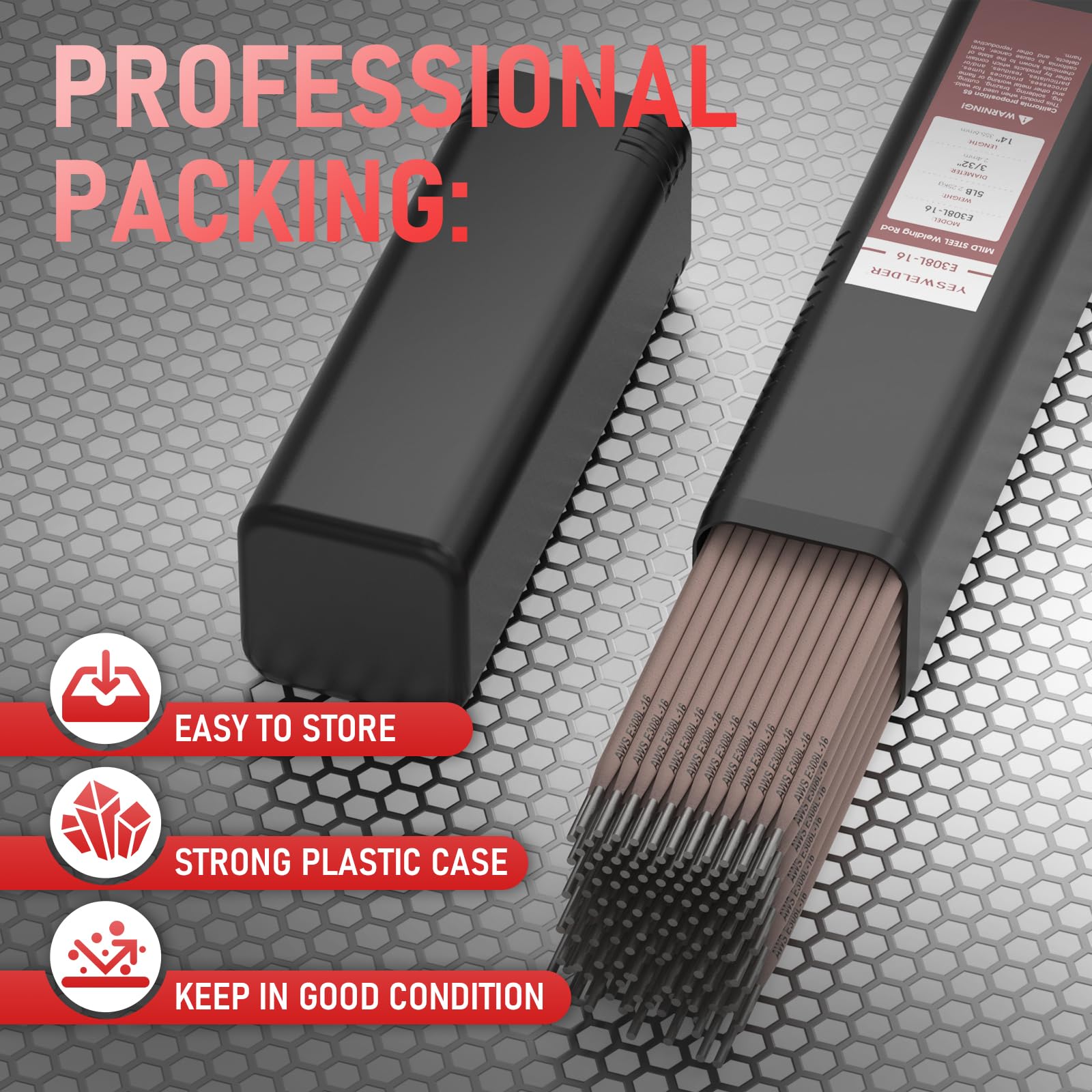 YesWelder E308L-16 self-peeling slag aids easier slag removal during stainless welding.