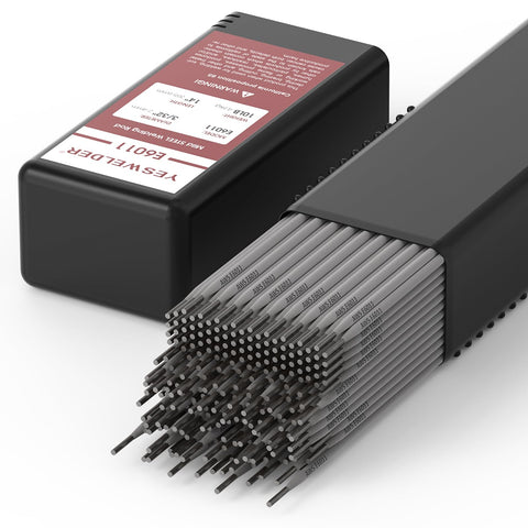 YesWelder E6011 3/32in rod in a ten-pound pack provides deep penetration on steel.