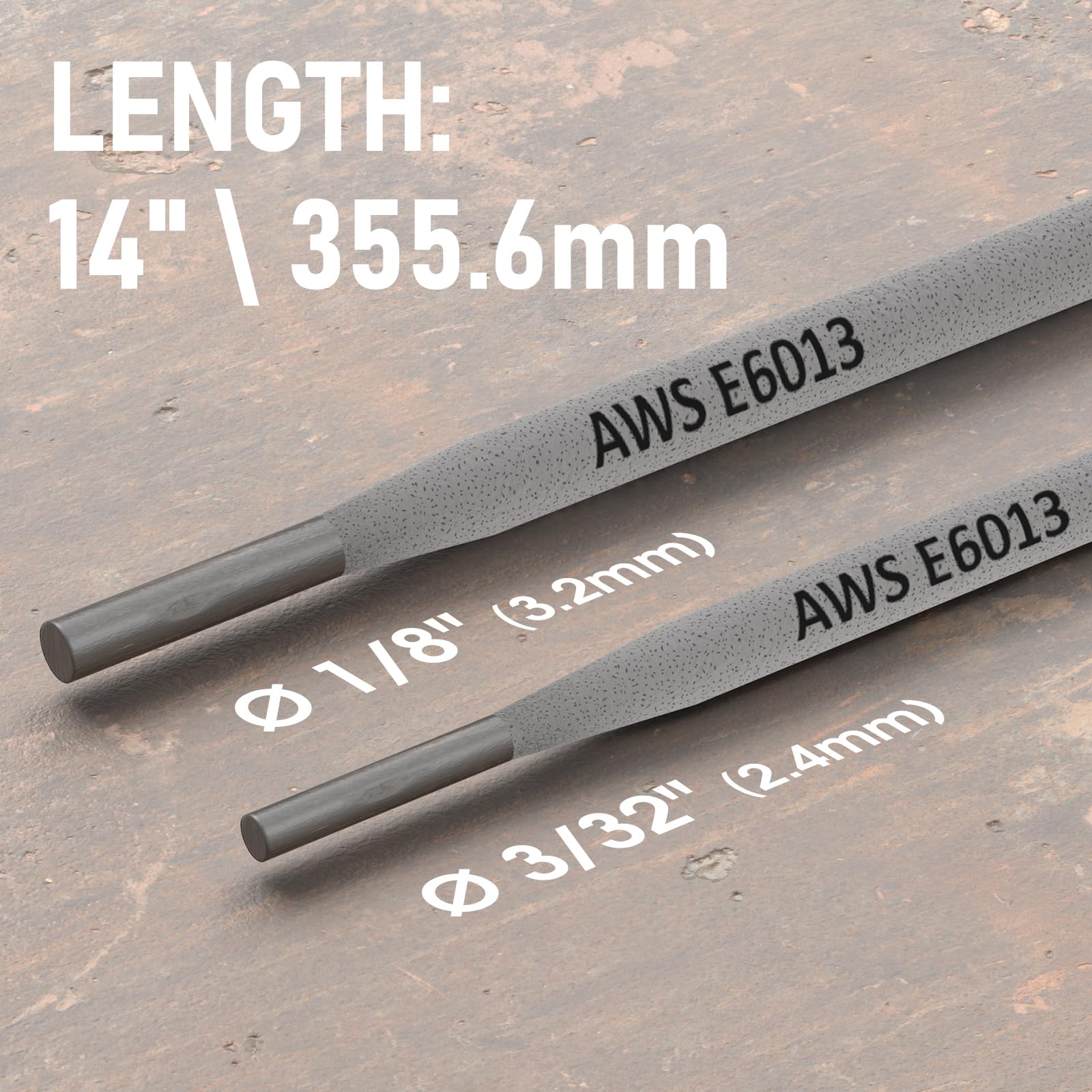 YESWELDER E6013 1/8in rod bundle ready for duct work and sheet metal.