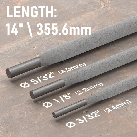 YesWelder E6013 3/32 tip close-up showing slag-free start