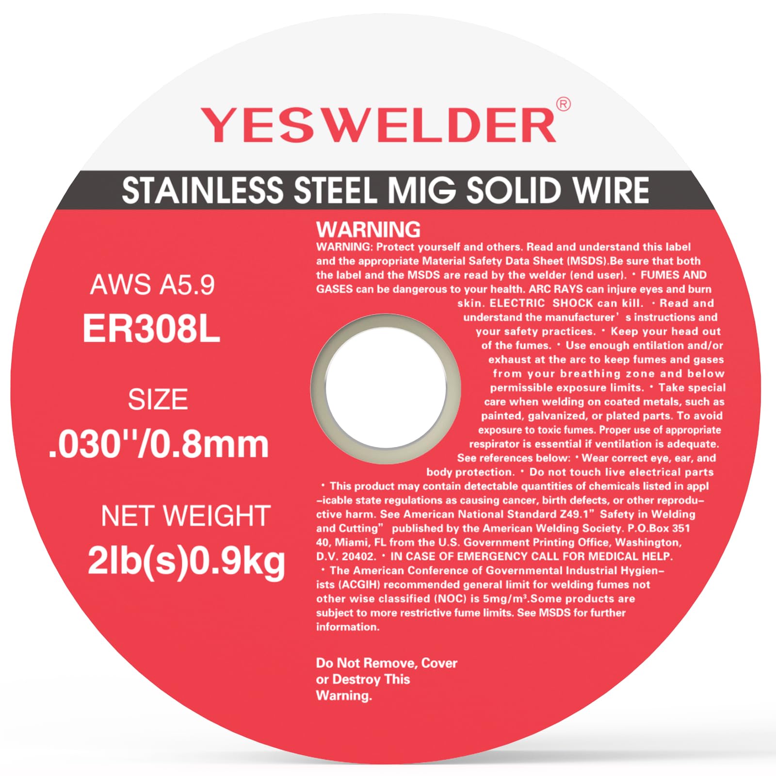 YesWelder ER308L supports all-position welding