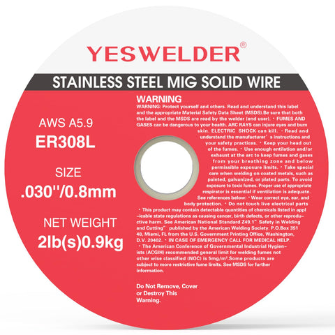 YesWelder ER308L supports all-position welding