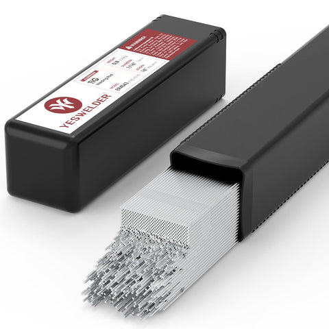 YESWELDER ER4043 1/16x16 welding rod pack enables smooth aluminum TIG joints.