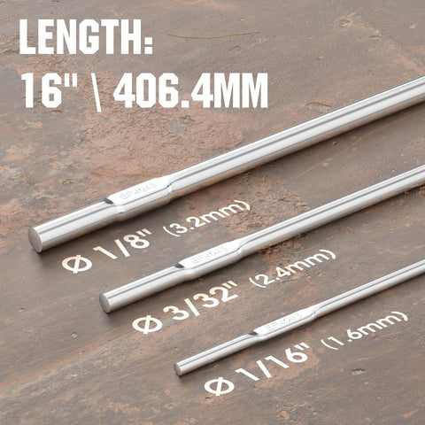 YesWelder ER4043 rod closeup shows smooth surface for cleaner welds.