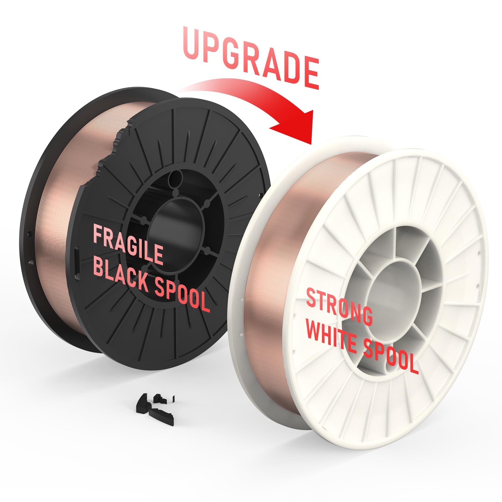 YESWELDER ER70S-6 wire promotes cleaner weld beads with CO2 or 80/20 shielding.