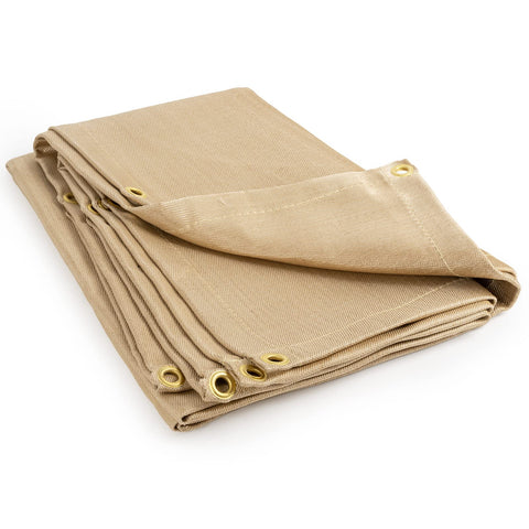 YESWELDER heavy-duty welding blanket laid flat, 4x6 ft, heat resistant up to 1022°F.