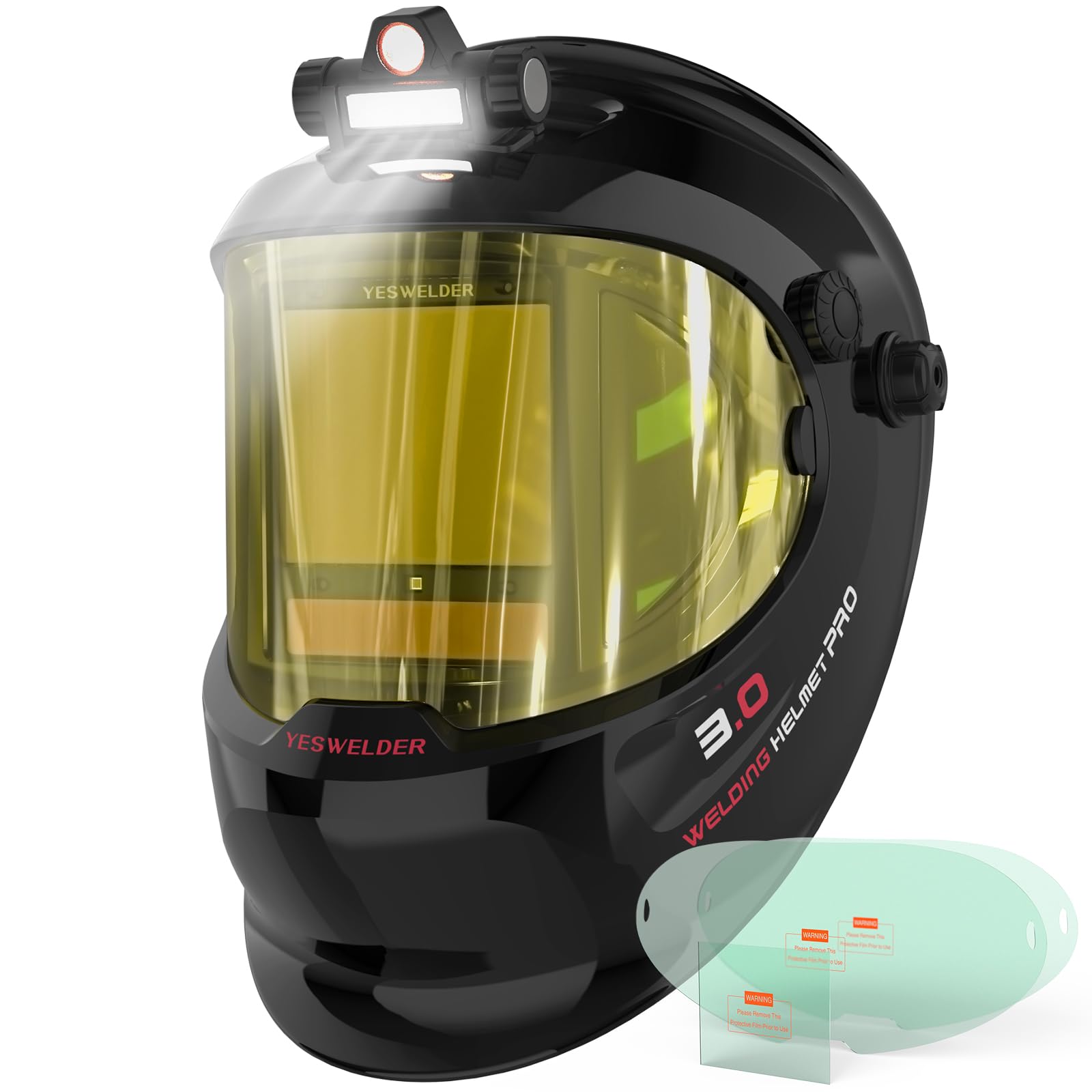 YESWELDER intelligent auto-shade helmet adapts to arc brightness for seamless protection