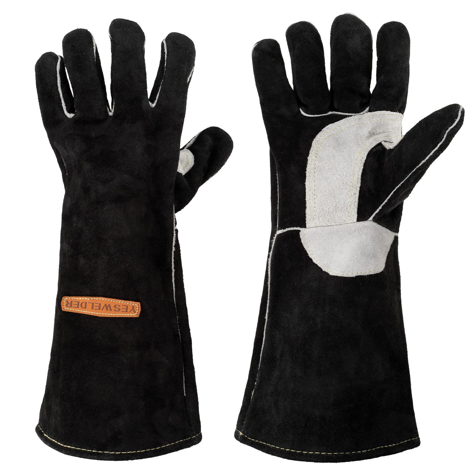 YESWELDER Leather Forge gloves ideal for grill work and fireplace maintenance