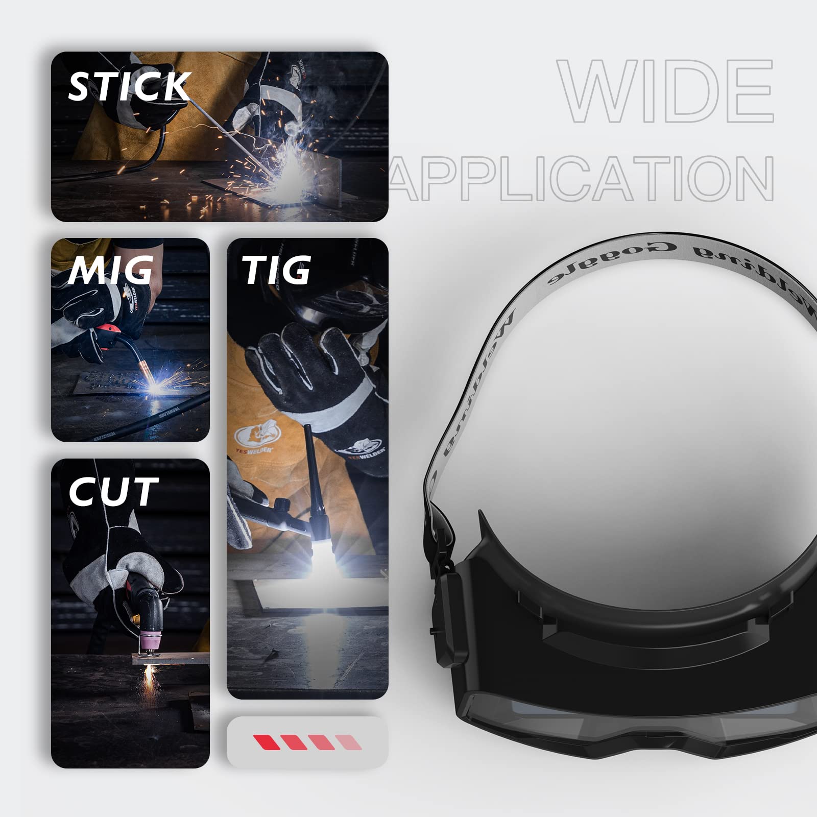 YESWELDER hard-hat compatibility expands your welding setup options.