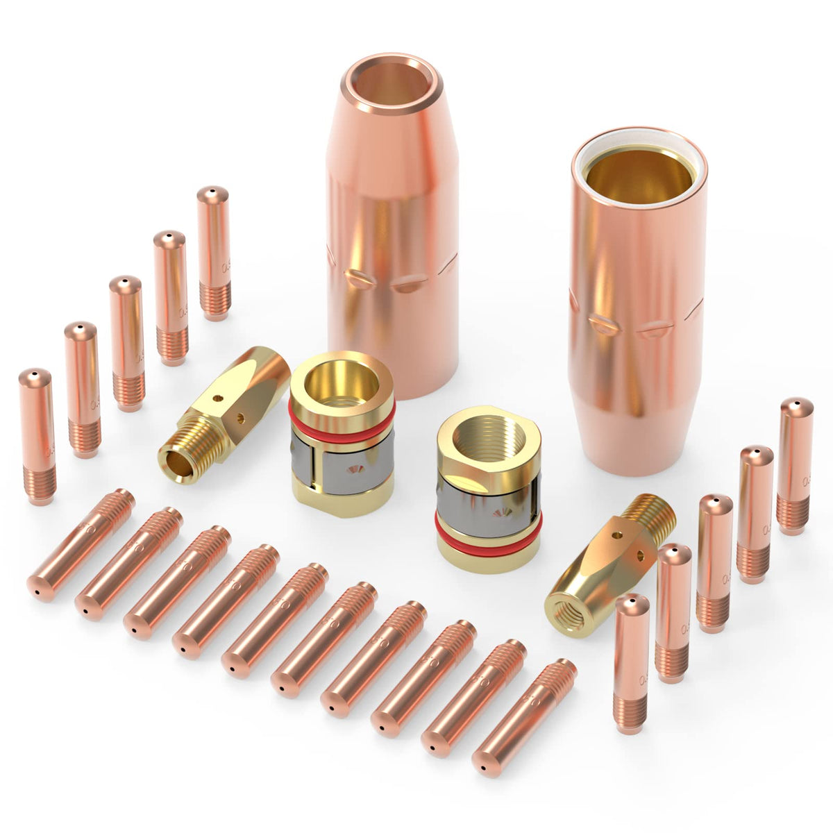 YESWELDER MIG accessory kit with 035 tip-nozzle-diffuser for clean, consistent shielding