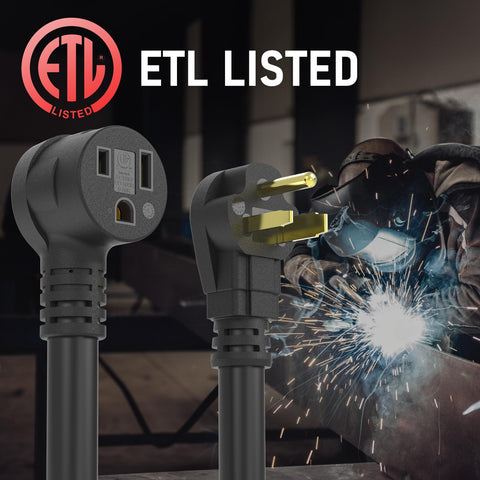 YESWELDER NEMA 6-50P to 6-50R extension cord enables versatile welding setup.