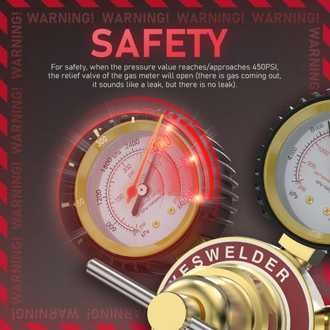 YESWELDER brass body regulator for durable operation