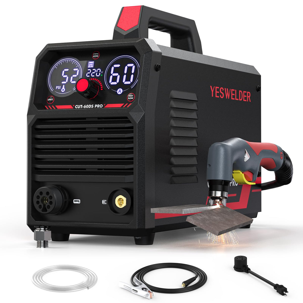 YESWELDER CUT-60DS PRO front view for compact workshop cutting.