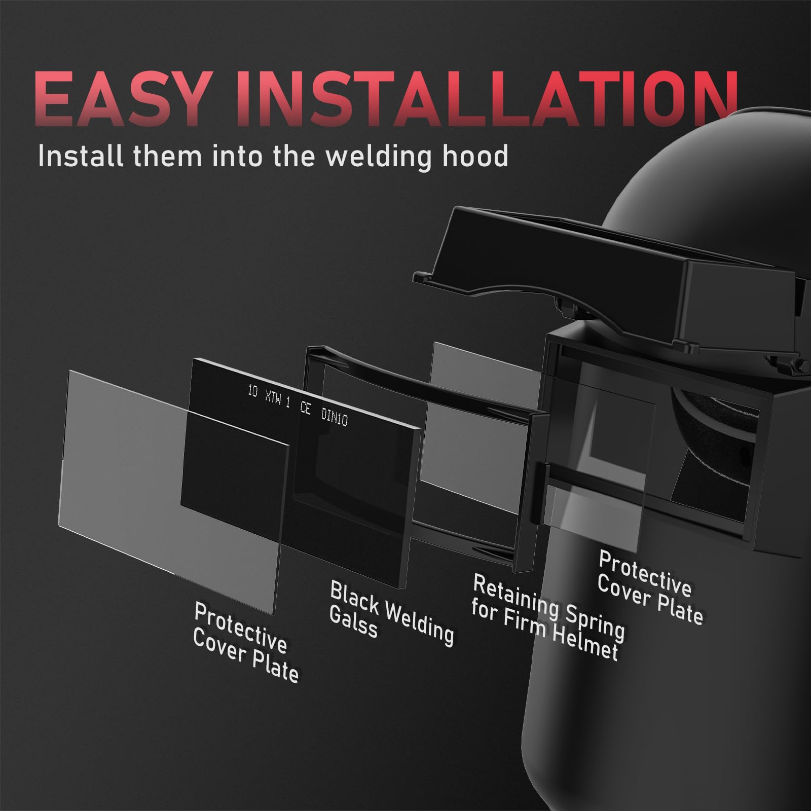 YESWELDER ratcheting-headgear enhances fit and comfort for extended use