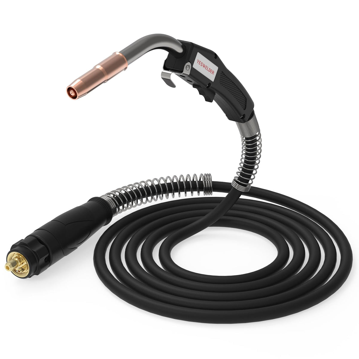 YesWELDER Tweco 2 MIG gun with euro connection for easy swaps.