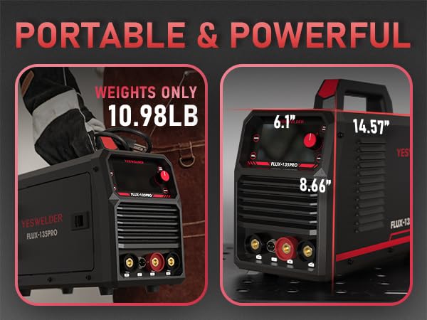 YesWelder safety features protect against overload and overheating during use.