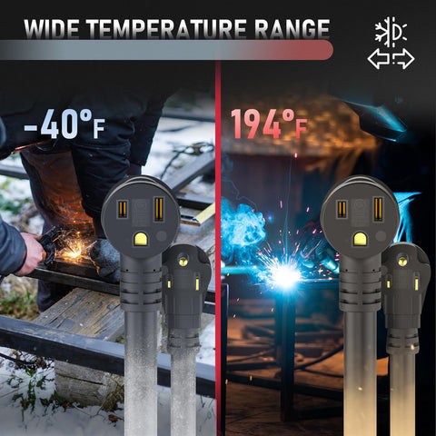 YESWELDER STW jacketed welding extension cord delivers durable, weather-resistant connections.