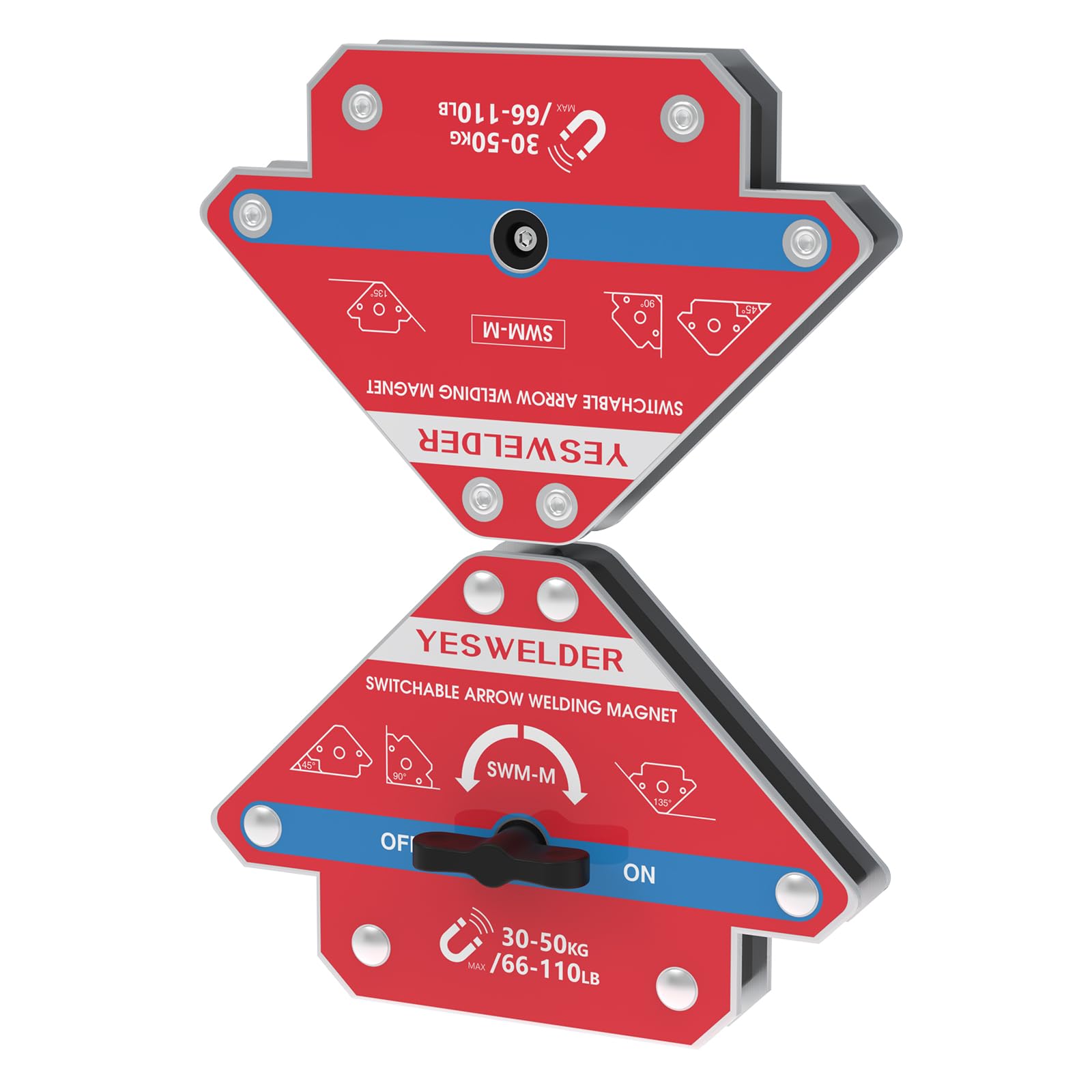 YESWELDER Compact magnet with strong hold yet easy to maneuver.