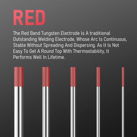 YESWELDER red-tip tungsten meets AWS A5.12M/A5.12:2009 standards