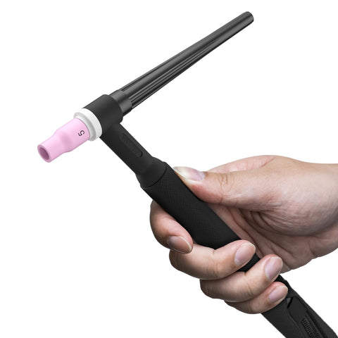 Cable cover protects the torch during busy welding sessions