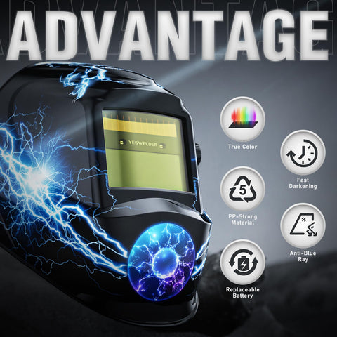 YesWelder true color view helmet offers clearer visibility for precise welds