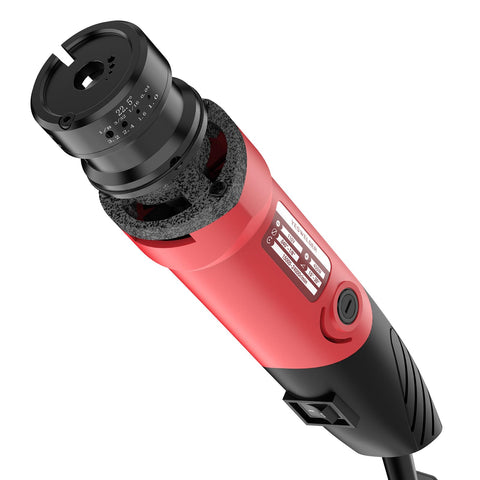 YesWELDER tungsten electrode sharpener front view for precise TIG prep.