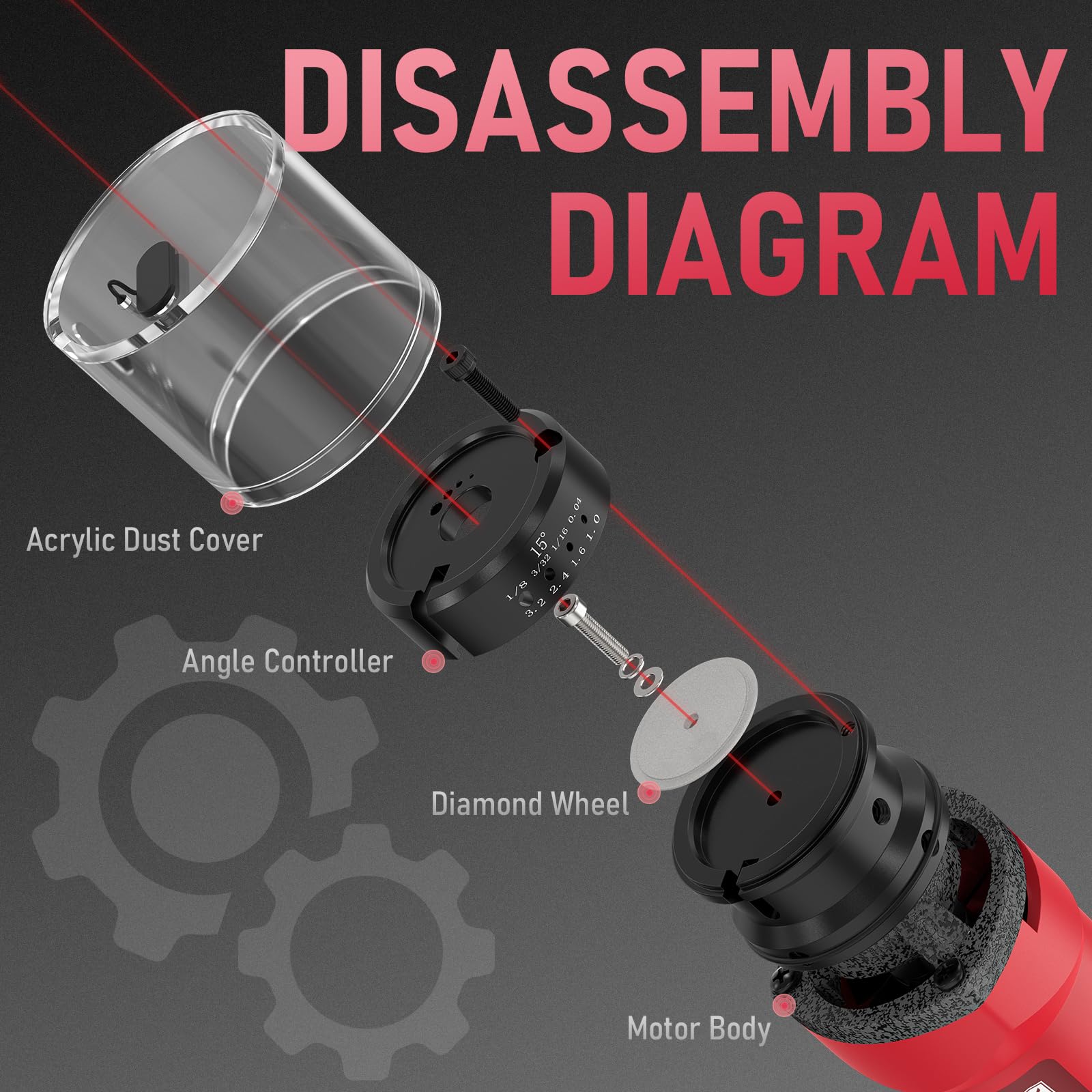 YesWELDER tungsten electrode sharpener hex screwdriver included for adjustments.
