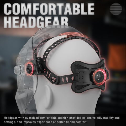 YesWelder large viewing area supports close work and magnifying lenses