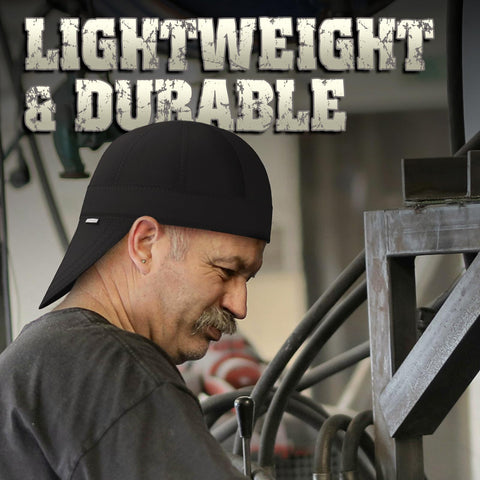 YESWELDER all black welding cap fabric close-up durable 240GSM Martin cloth