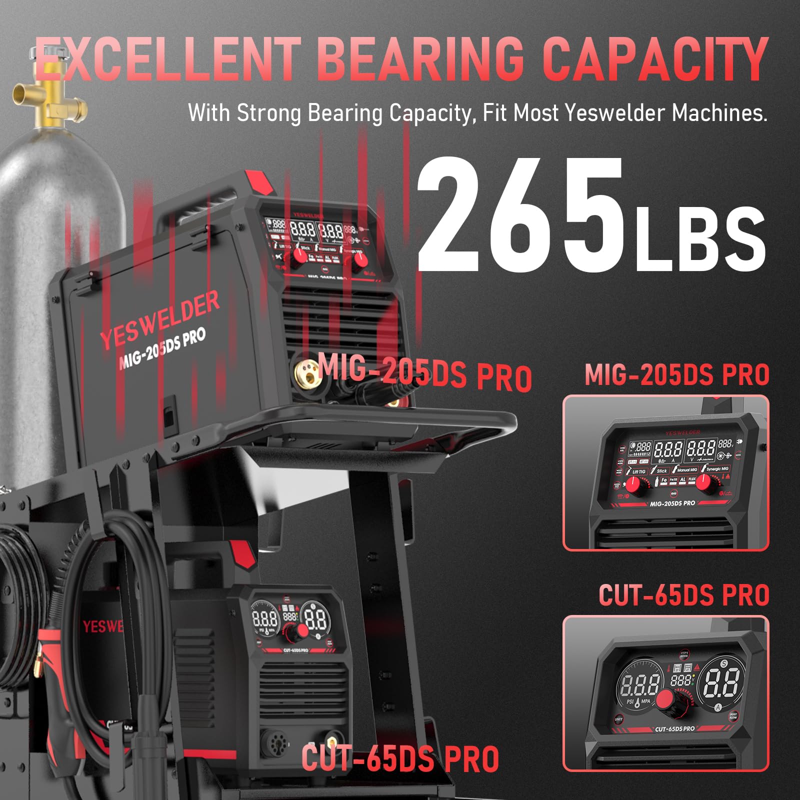 YESWELDER welding cart featuring ample storage and organization