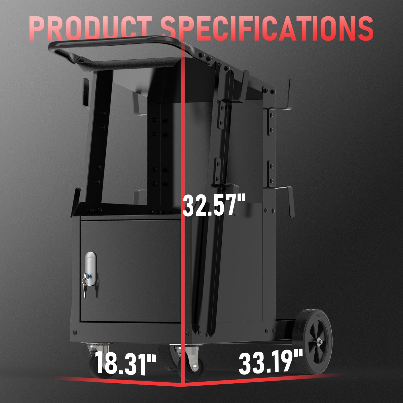 YESWELDER welding cart with drawer and layered surfaces for organization