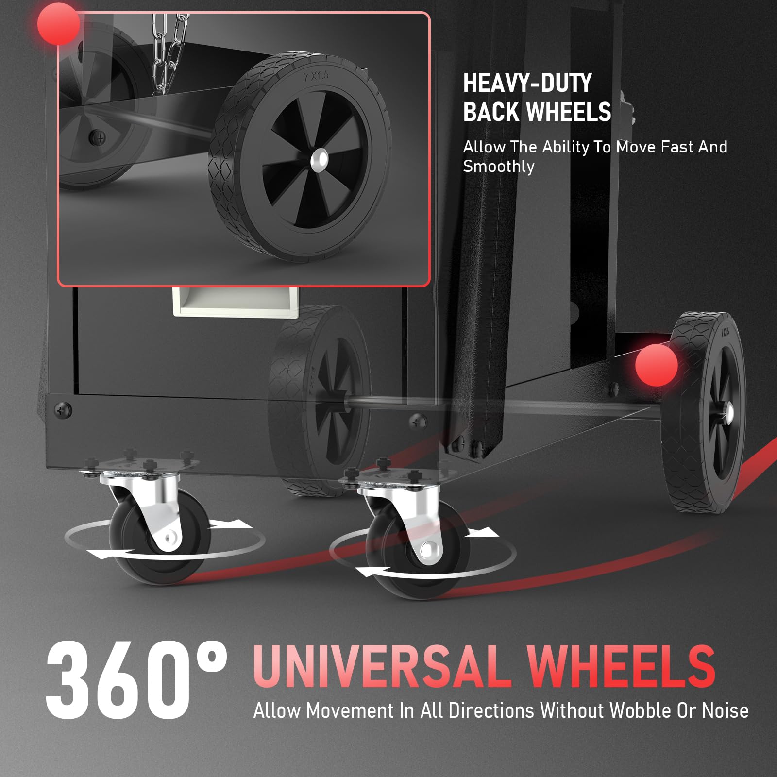 YESWELDER welding cart in a workshop demonstrating mobility and organization