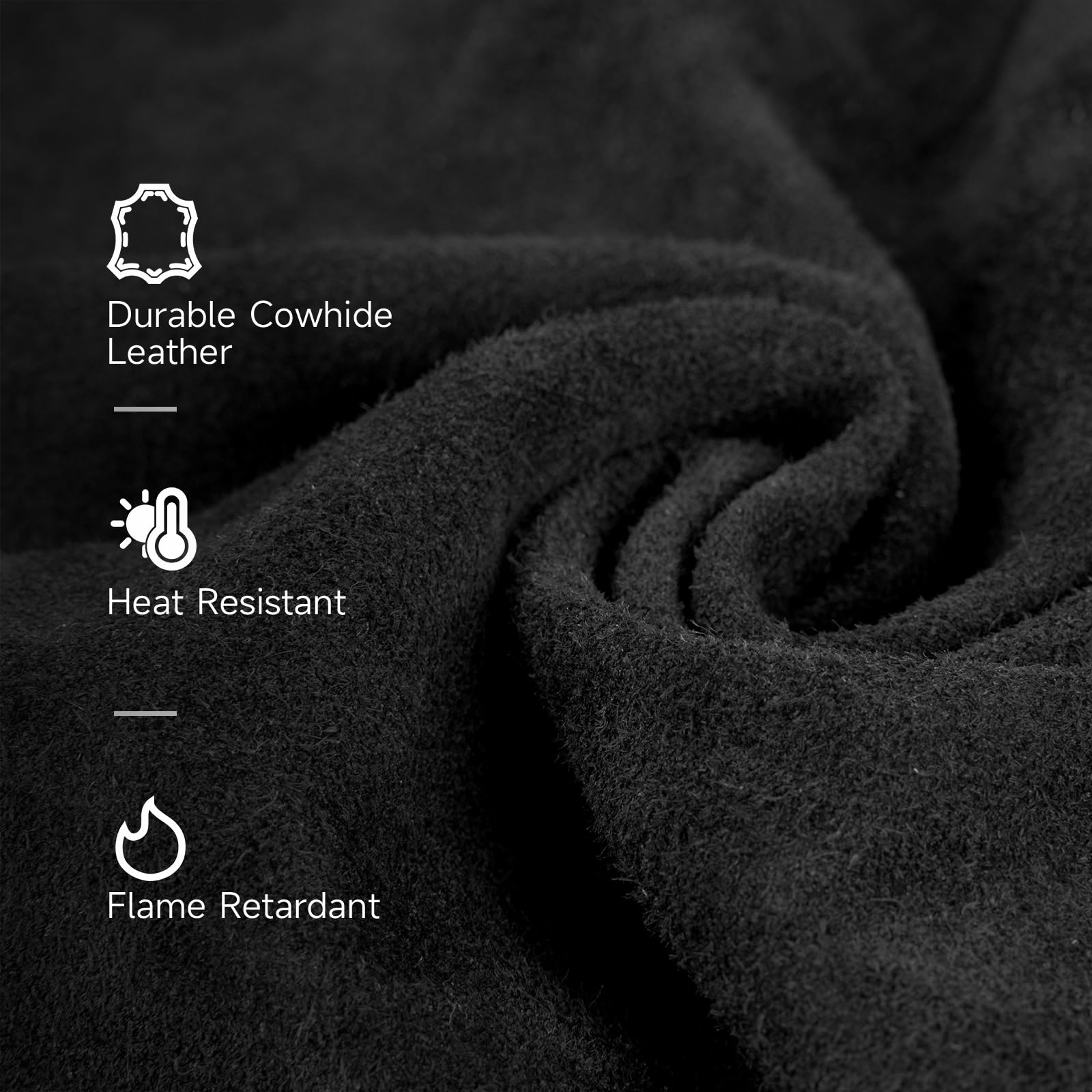 YesWelder welding coat stand collar detail emphasizes neck protection during heat exposure.