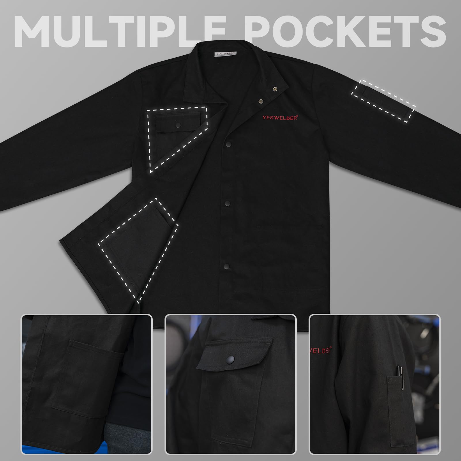 YESWELDER jacket demonstrates lightweight breathable fabric for all-day comfort