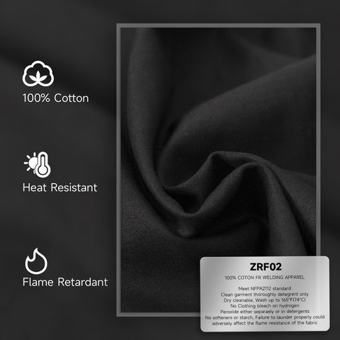 YESWELDER 11oz FR cotton jacket demonstrates durable flame resistance in MIG welding.