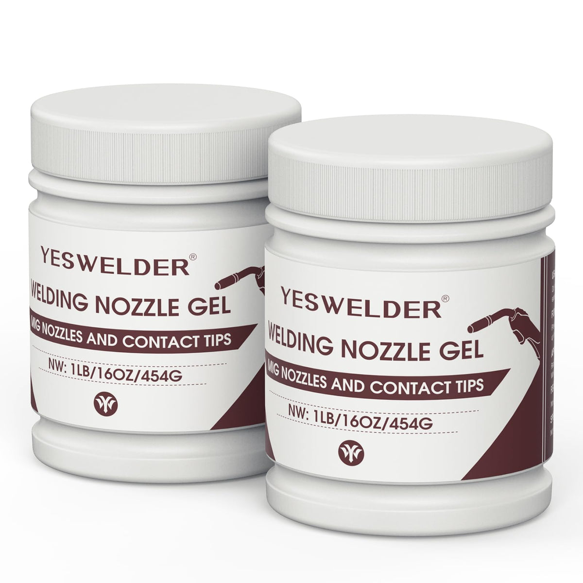 YESWELDER nozzle gel bottle ready for dip to reduce spatter buildup.