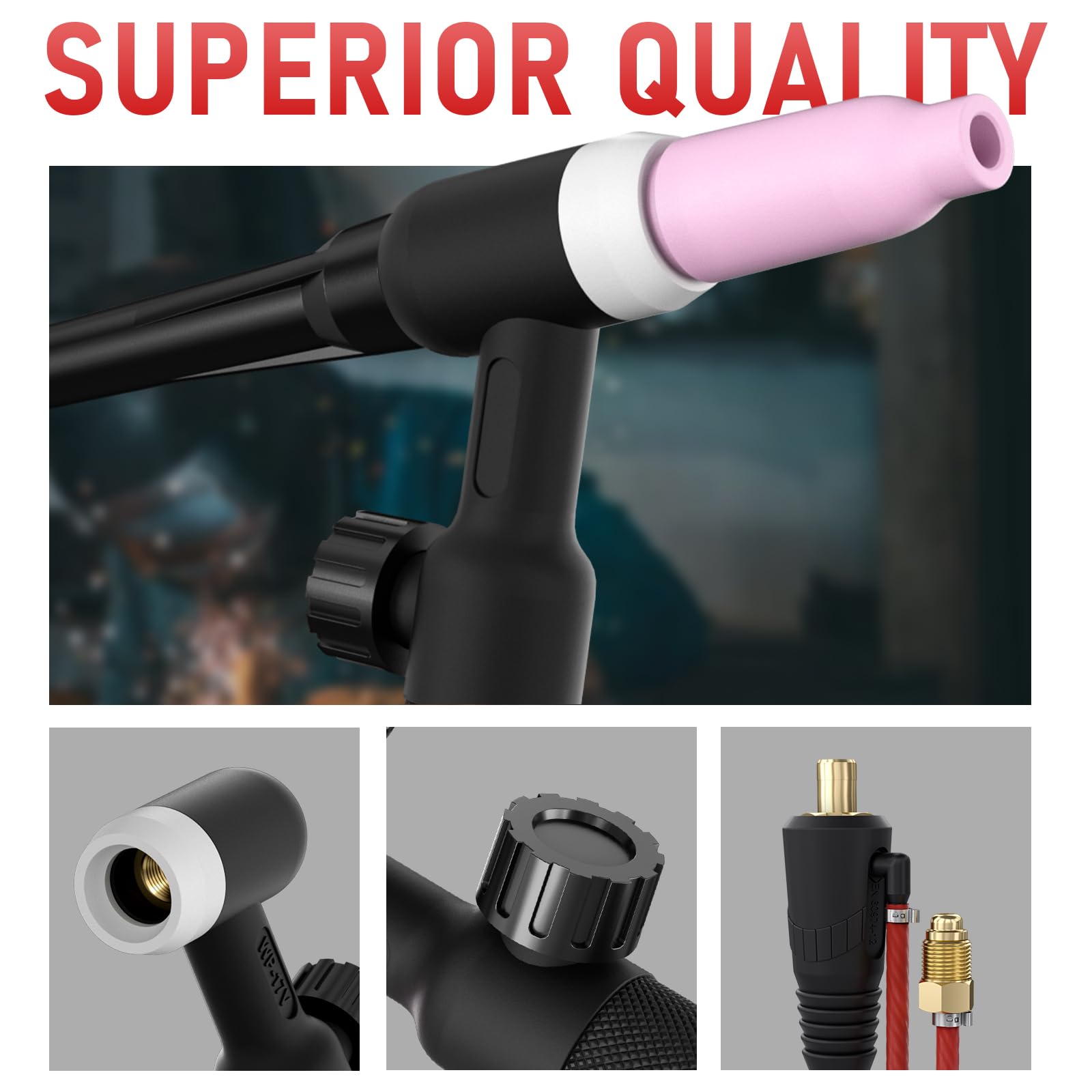 YESWELDER WP-17V TIG torch quick plug 35-50mm2 enables fast setup