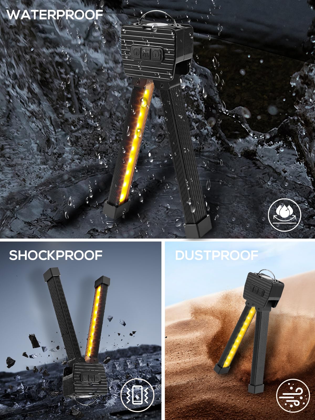 YETHKE Gym Lamp camping hook for hands-free lighting outdoors