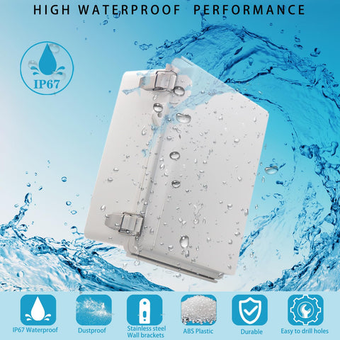 YETLEBOX ABS plastic enclosure with mounting plate for easy installation.