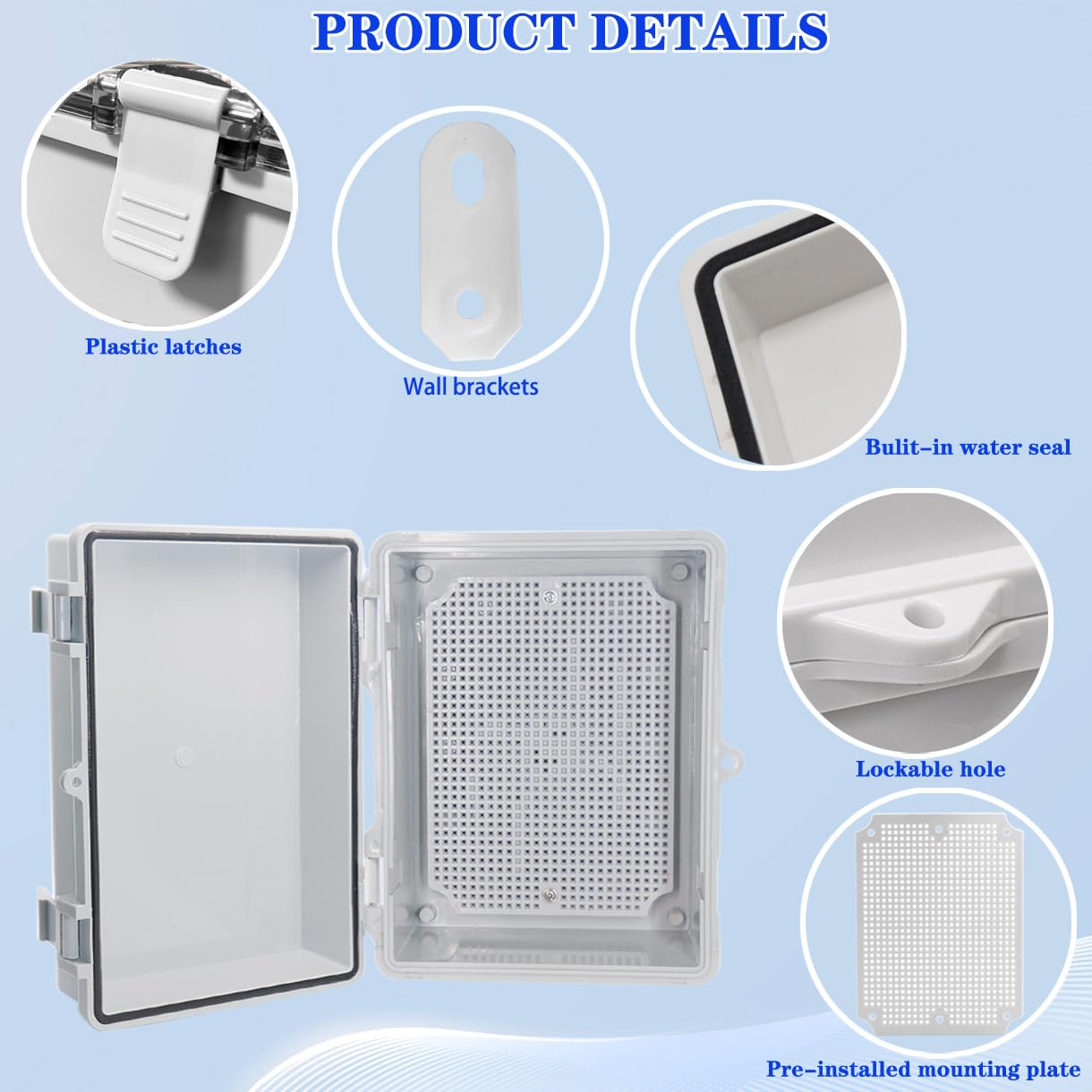 YETLEBOX cable glands provide neat, moisture-resistant entry points.