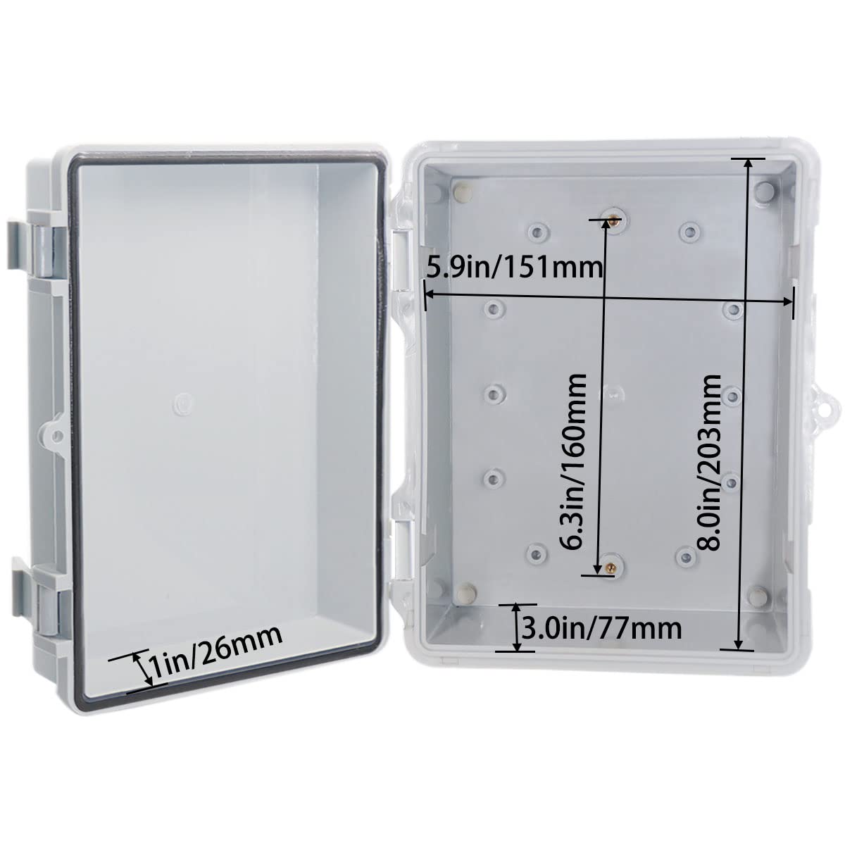 YETLEBOX wall brackets support sturdy outdoor mounting.