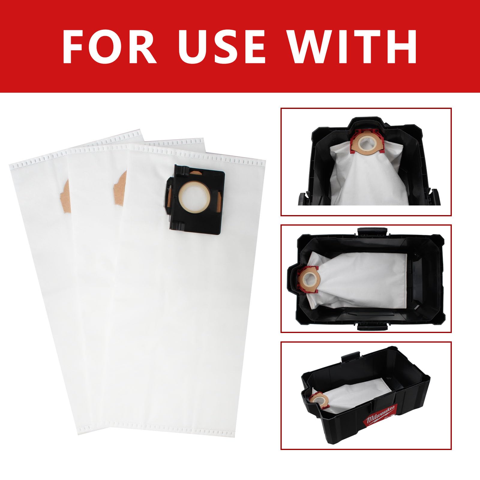 YETTAT attachable bag holder for 0960-20 shown with vacuum