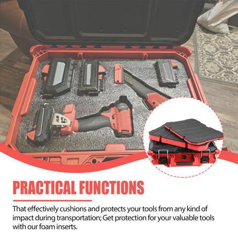 YETTAT Packout insert fits Milwaukee drawers precisely for secure storage.