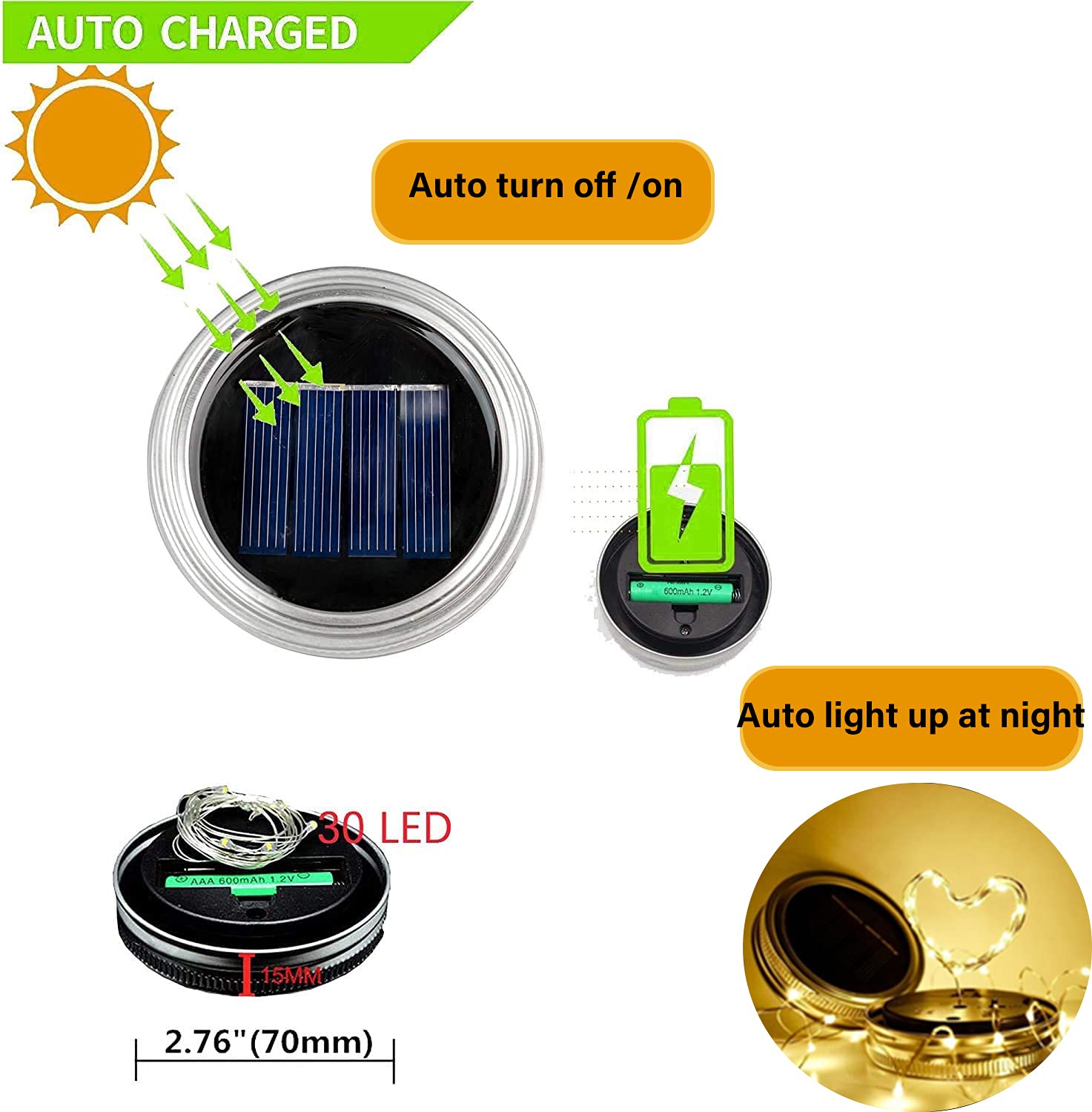 yeuago energy-efficient solar-powered lights for patio decor