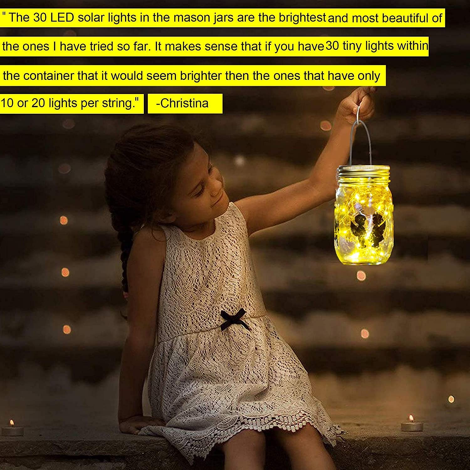 yeuago waterproof solar fairy lights with hangers included