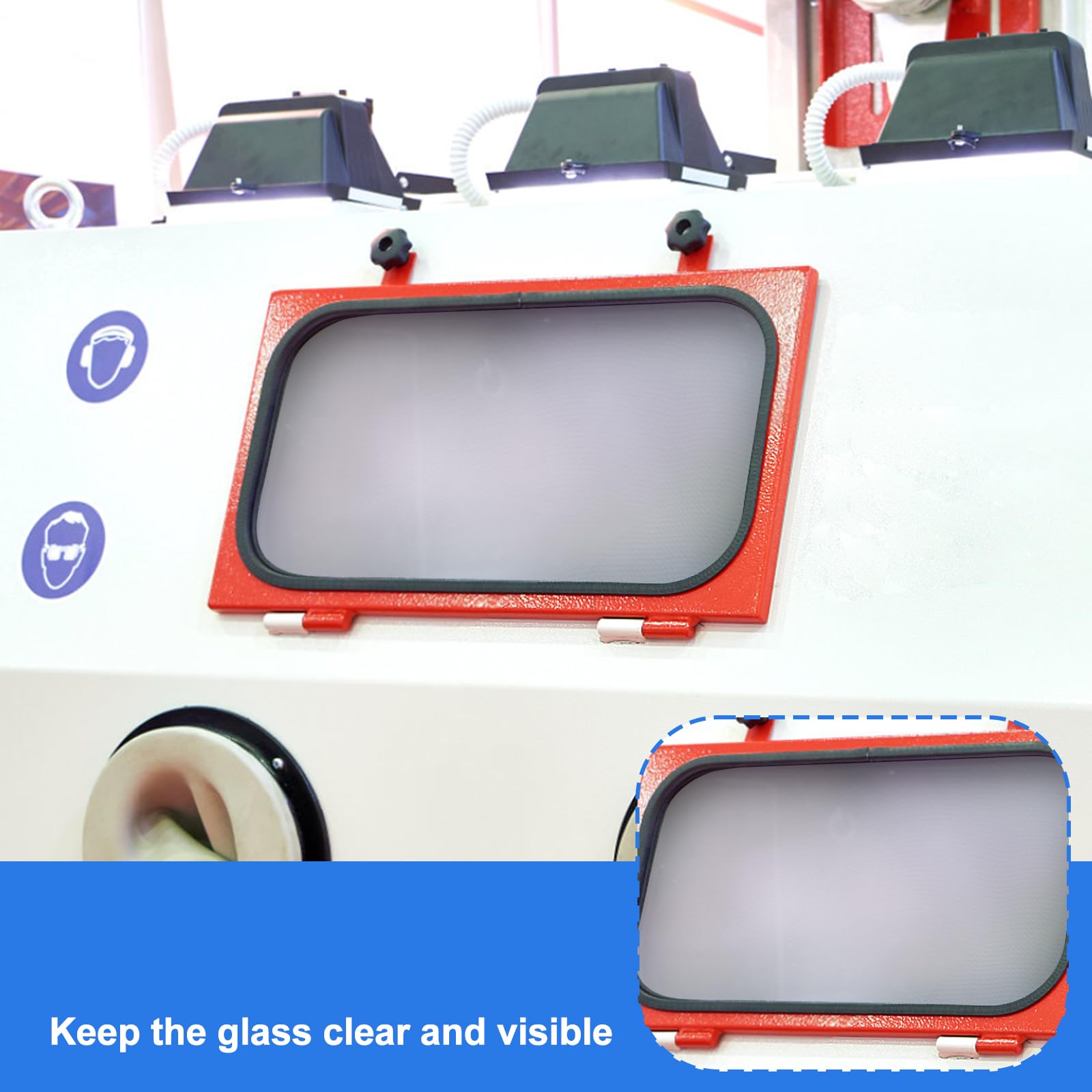 YEXEXINM cabinet window lens cover fits 23x11 inch openings securely.