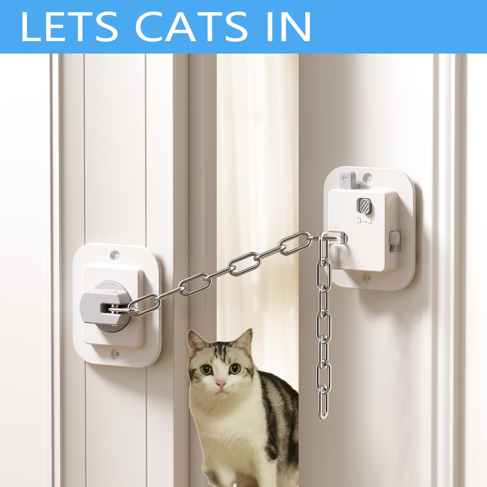 YEYA durable, flexible materials resist door movement.